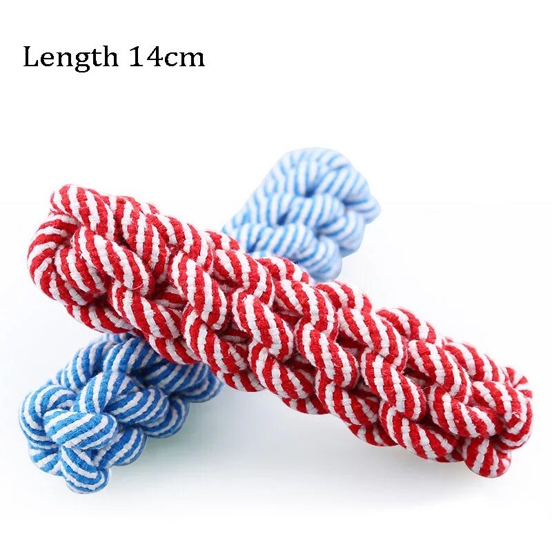 1pcs Bite Resistant Pet Dog Chew Toys for Small Dogs Cleaning Teeth Puppy Dog Rope Knot Ball Toy Playing Animals Dogs Toys Pets: Cylinder
