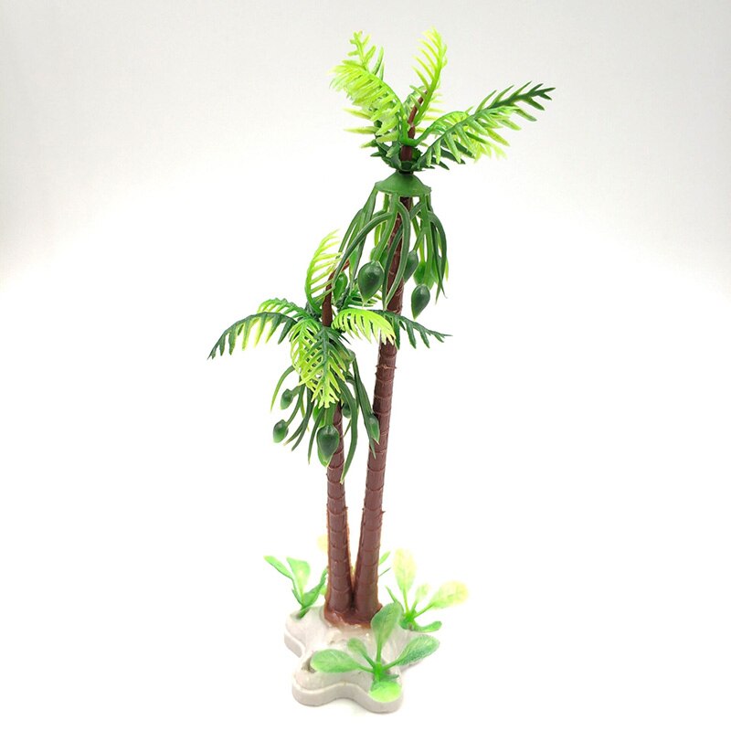 Aquariumplant kunstmatige tropische kokosnoot decoratieve aquariumdecoratie groene boom accessoires ornament 1pc: Medium