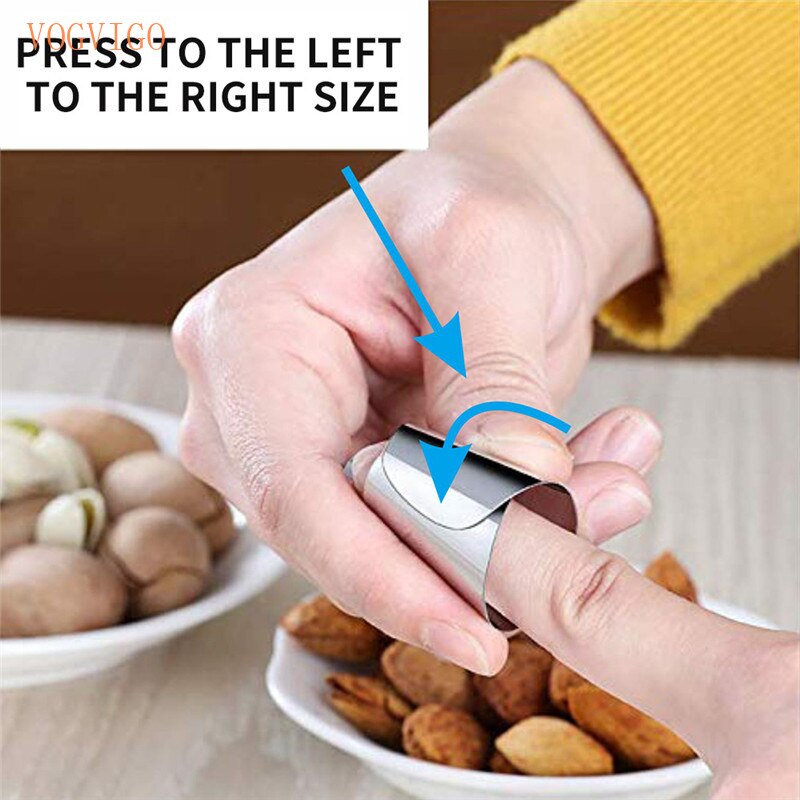 VOGVIGO 1 Pcs Finger Guard Protect Finger Hand Cut Hand Protector Knife Cut Finger Protection Tool Stainless Steel Kitchen Tools