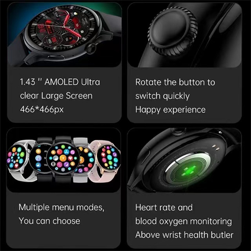 2024 True AMOLED sprytny zegarek damski ekran zawsze pokazać czas 466*466 HD zdrowie naganiacz zwierza głos powołanie Smartwatch kobiety dla Xiaomi