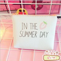 Vrouwen schattige flamingo pu leren portemonnees dames portemonnee kinderen roze aardbei mini rits kaarthouder sleutel portemonnee: En
