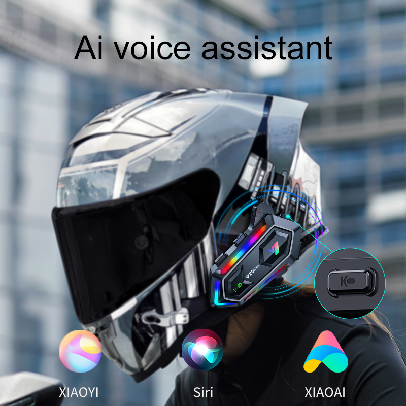 Motorrad-Gegensprechanlage, Bluetooth-Helm-Headset, 2-Fahrer, kabellos, BT-Gegensprechanlage, Kommunikator, Moto-Helm-Gegensprechanlage