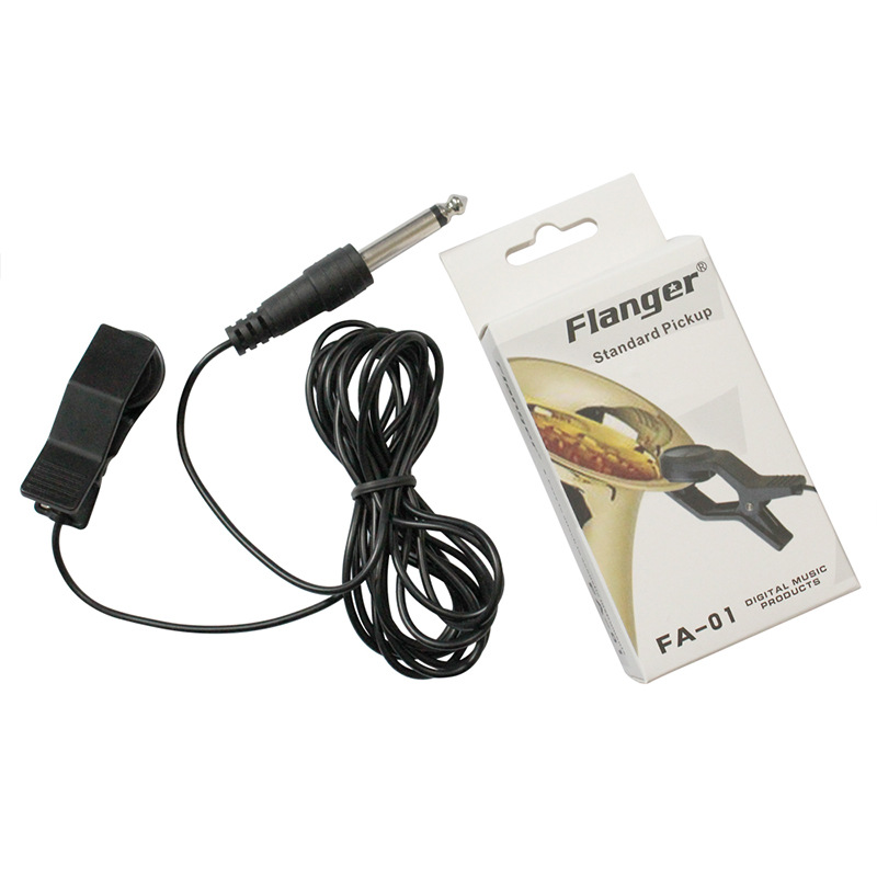 Flanger FA-01 Gitaar Pickup Professionele Clip Op Microfoon Gitaar Pickup Voor Viool Banjo Ukelele Mandoline Saxphone Onderdelen