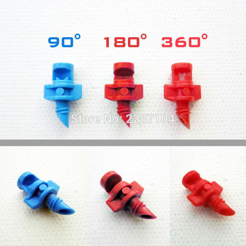 100pcs High Quantity Mini EZ Clone Sprayer Nozzle Jet Mister For Cloning Machine Hydroponic System Hose 90 180 360 degree
