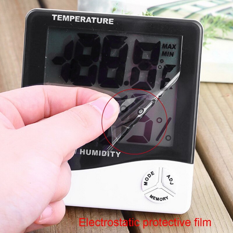 Lcd Digitale Temperatuur-vochtigheidsmeter-2 -1 Indoor Outdoor Hygrometer Thermometer Weerstation Met Klok