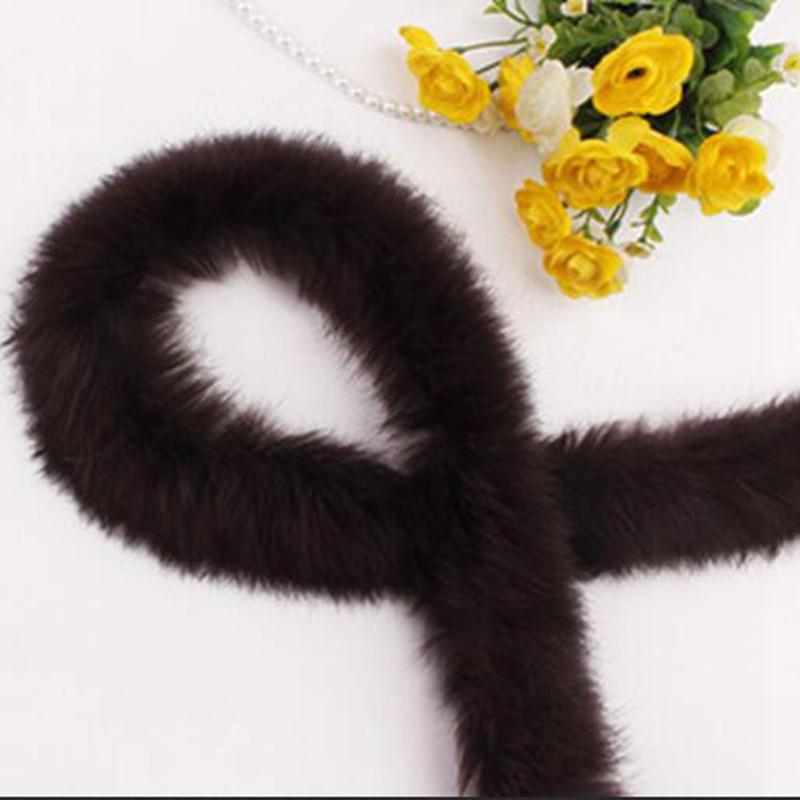 Kunstmatige Konijnenbont Lint Tapes Furry Trim Trimmen DIY Home Decor Naaien Kostuum Ambachten 1 Yard KYY8147: Dark Brown