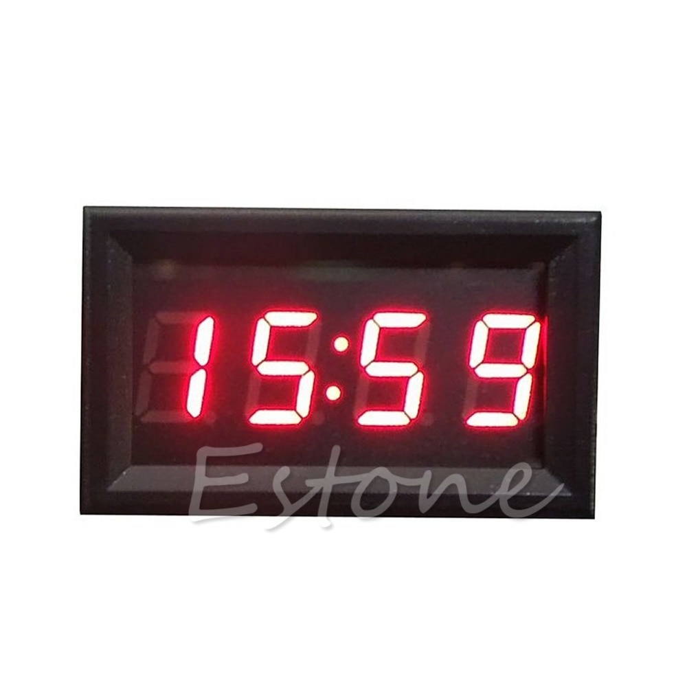 1 PCS 12 V/24 V Auto Motorfiets Accessoire Dashboard Digitale Klok LED Display