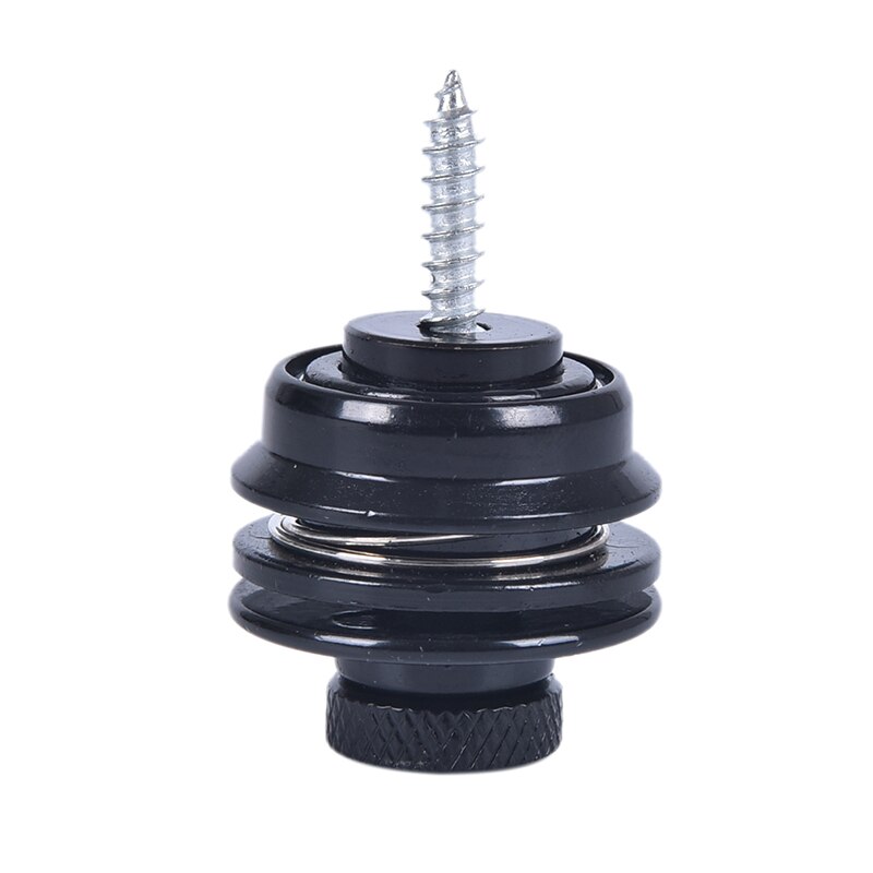 1Pc Gitaarband Knop Lock Straplocks Gitaar Gesp Skidproof Akoestische Elektrische Bas Strap: Black