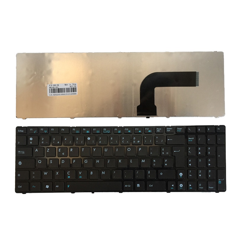 French Keyboard For Asus N53 X53 X54H A52J k53 A53 N60 N61 N71 N73S N73J P52 P52F P53S X53S X55V X54HR X54HY N53T FR Black
