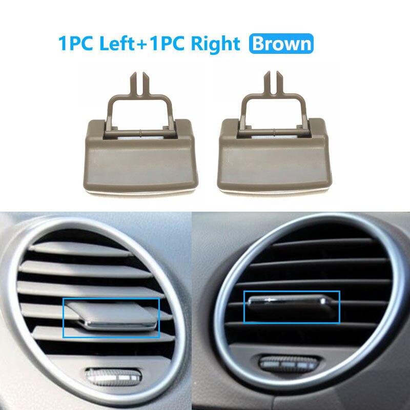 Auto Front Airconditioning Ac Vent Grille Clip Slider Voor Mercedes Benz W164 Ml Gl 300 350 450 500 2007: Left and Right Brown