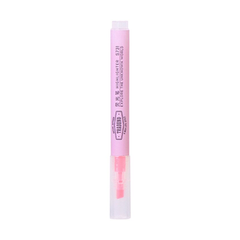 Deli 1pcs Colour Fluorescent Marker Pen S731 Candy Colour Student Graffiti Stationery Tasteless and Bright Colour: Pink