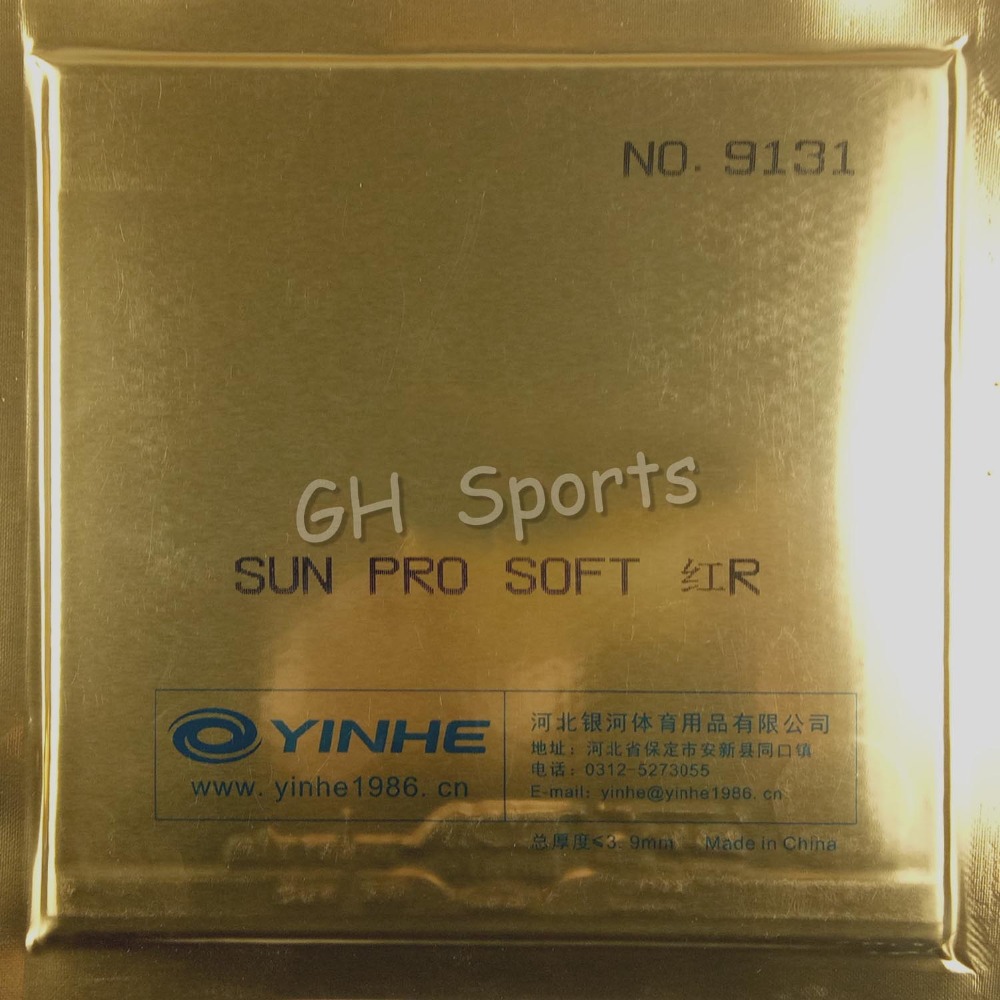 Yinhe sun pro factory tunede max tense pips i bordtennisgummi med svamp