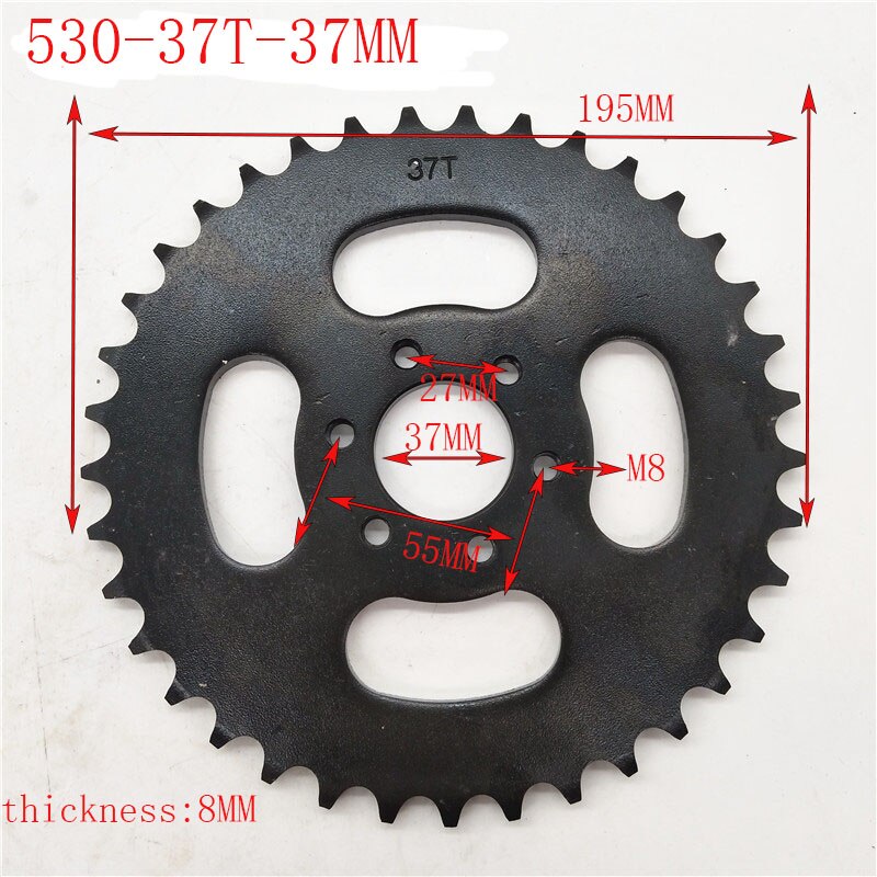 ATVS ATV UTV 4X4 530 32T 37T 37mm rear chain sprocket gear wheel plate fit ATV Quad Pit Dirt Bike Motorcycle Motocross