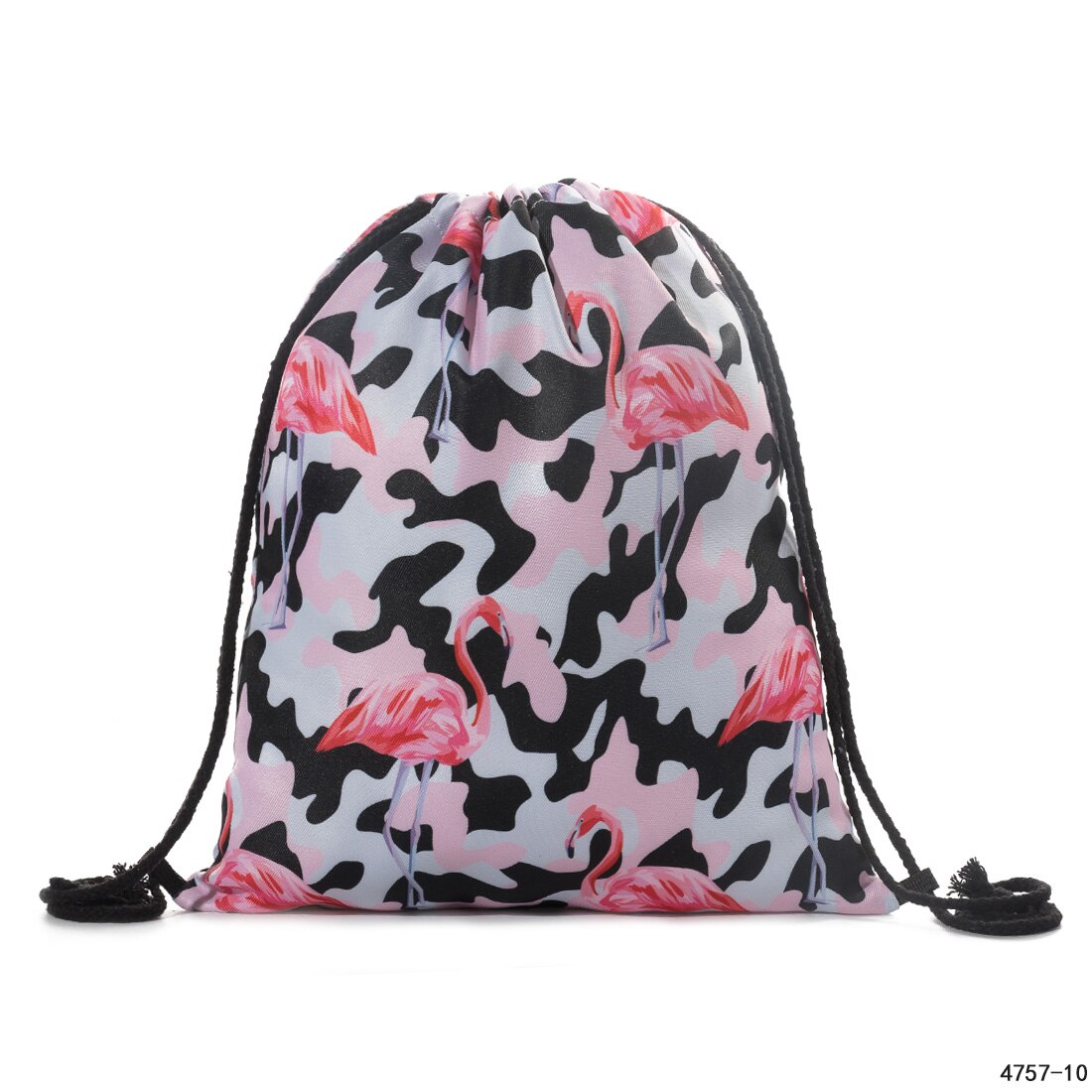 Mochila kvinner utskrift snøre ryggsekk liten skoleveske snøre ryggsekk billig reise snøre bag mini: 4757-10