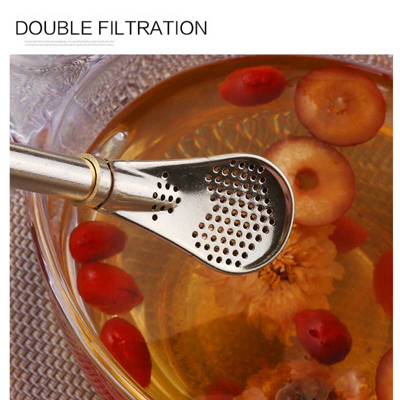 Rietjes Zeef Rvs Handgemaakte Yerba Mate Bombilla Kalebas Wasbare Practiacl Drinken Gereedschap