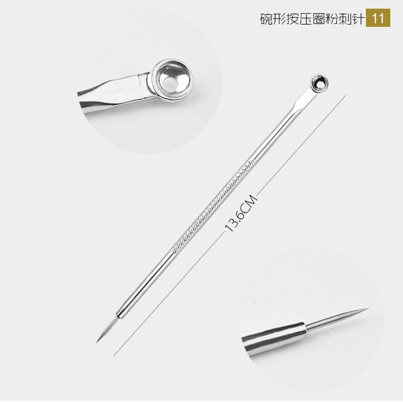 5 stuks dubbelzijdige roestvrijstalen naaldverwijderaar voor het verwijderen van mee-eters, acne, puistjes en puistjes, en reinigings- en huidverzorgingstools