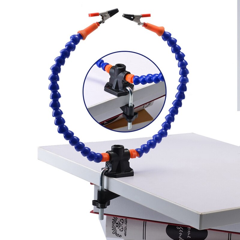 Soldering Welding Bench Vise Table Clamp Station 2Pcs Flexible Arms Rotatable