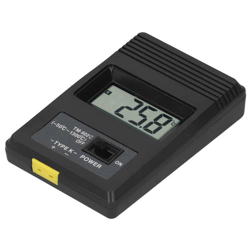 LCD Display Temperature Meter Low Power Consumption High Accuracy Digital Temperature Meter with Fish Tanks Pools for Ceramics