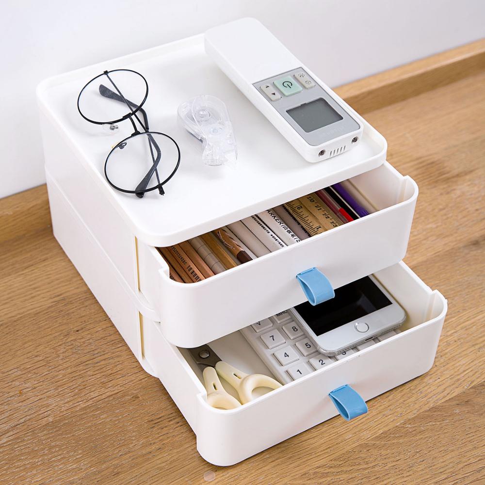 Skrivebordsskuff diverse oppbevaringsboks skrivesaker etui makeup organizer smykkeskrin container bord organizer spar plass