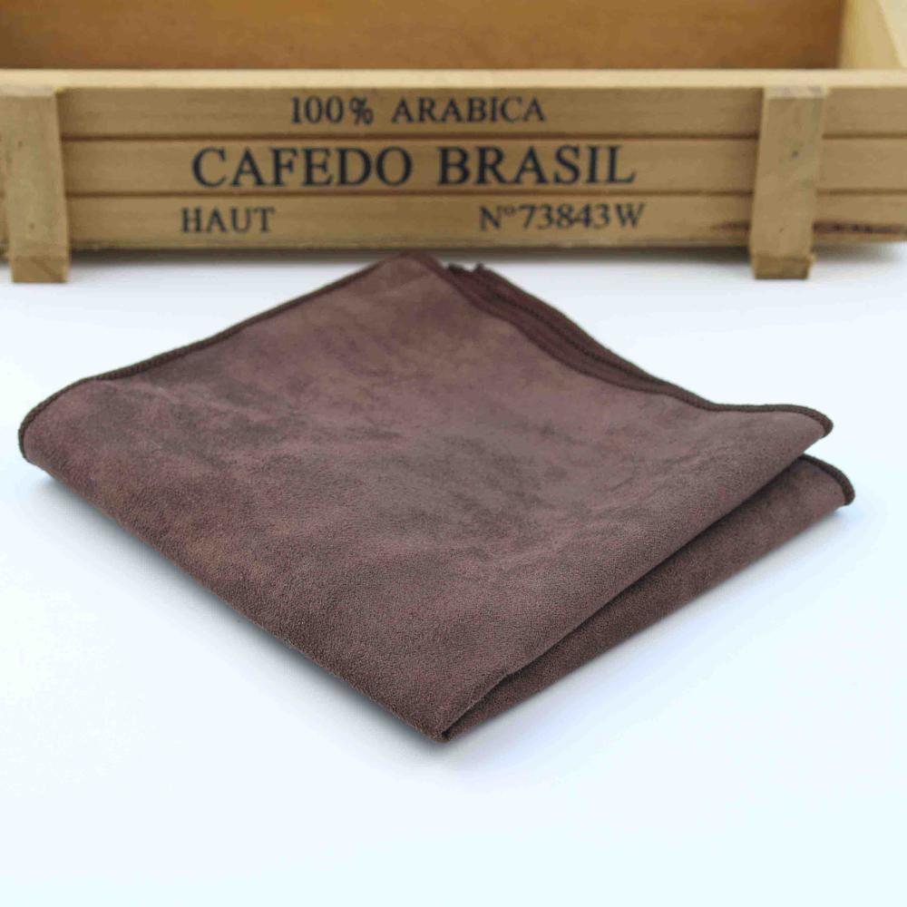 Zwei Seiten fest Mikro Wildleder- Taschentuch Bräutigam Leder Herren Plaid Weiche Schals Für Männer Taschentücher Tasche Platz Männlichen Taschentücher: 9