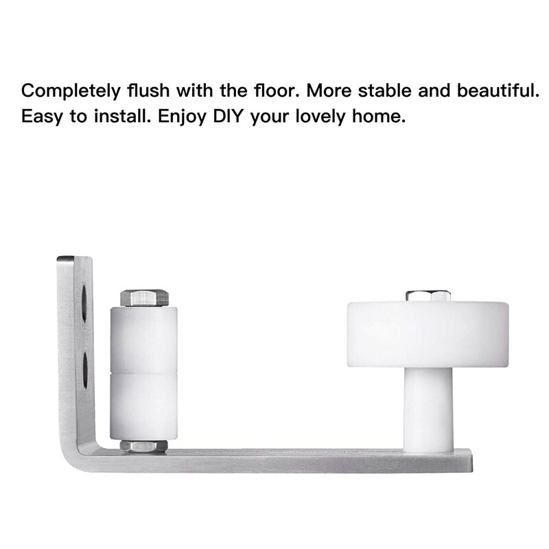 JFBL Stainless Steel Adjustable Wall Mount Stay Roller Barn Door Floor Guide for Barn Door Hardware