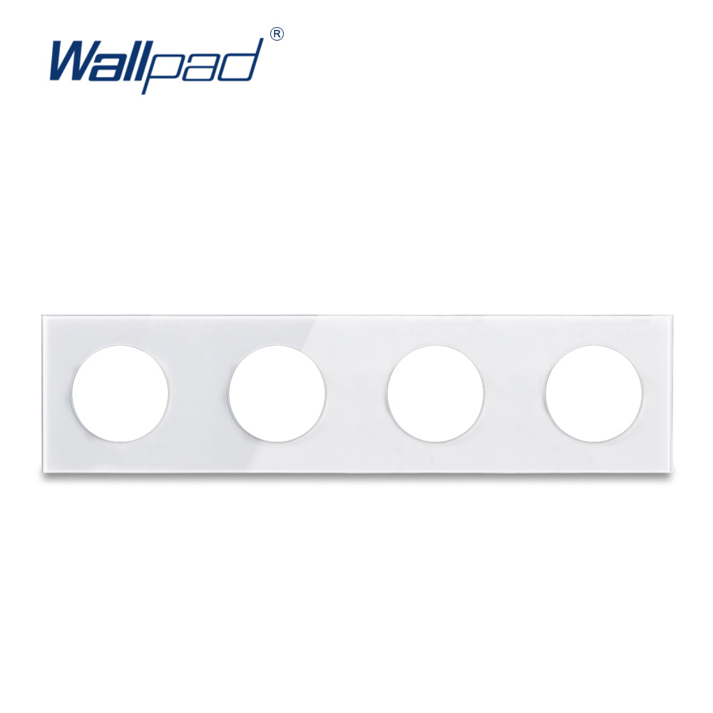 Wallpad 4 Tempered Glass Panel Only 344*86mm White And Black Round Circle