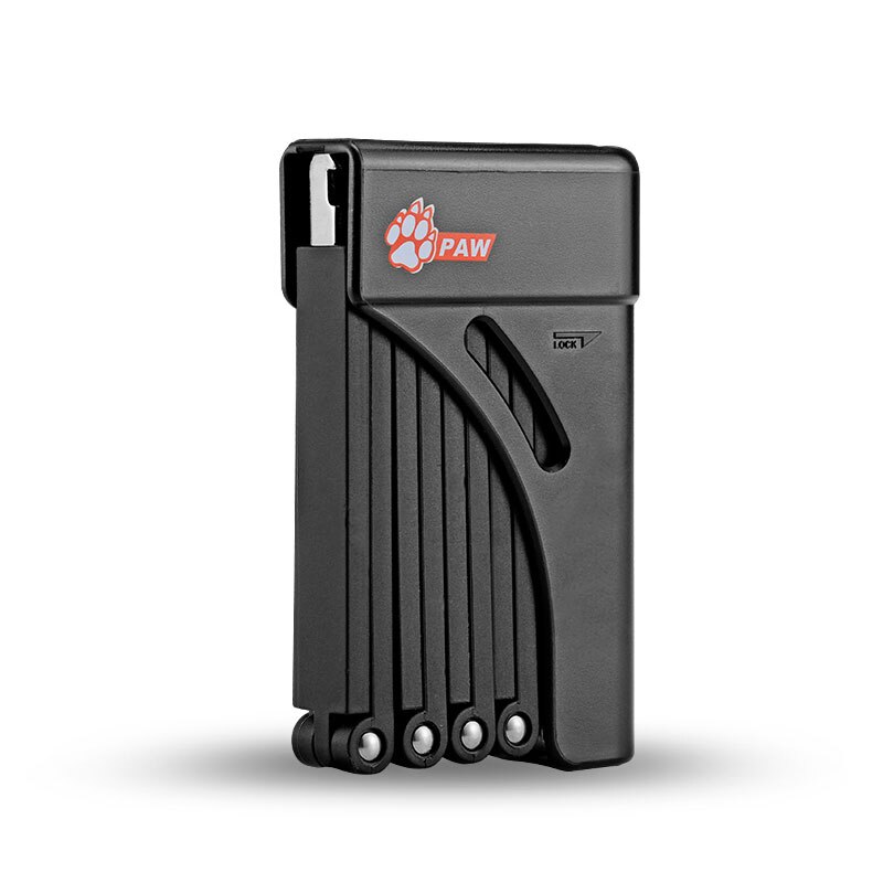 PAW Bicycle Foldable Chain Lock W/ Bracket Mount on Bike Handy Pocket Storage Key Lock Safe Locking PW0503: Default Title