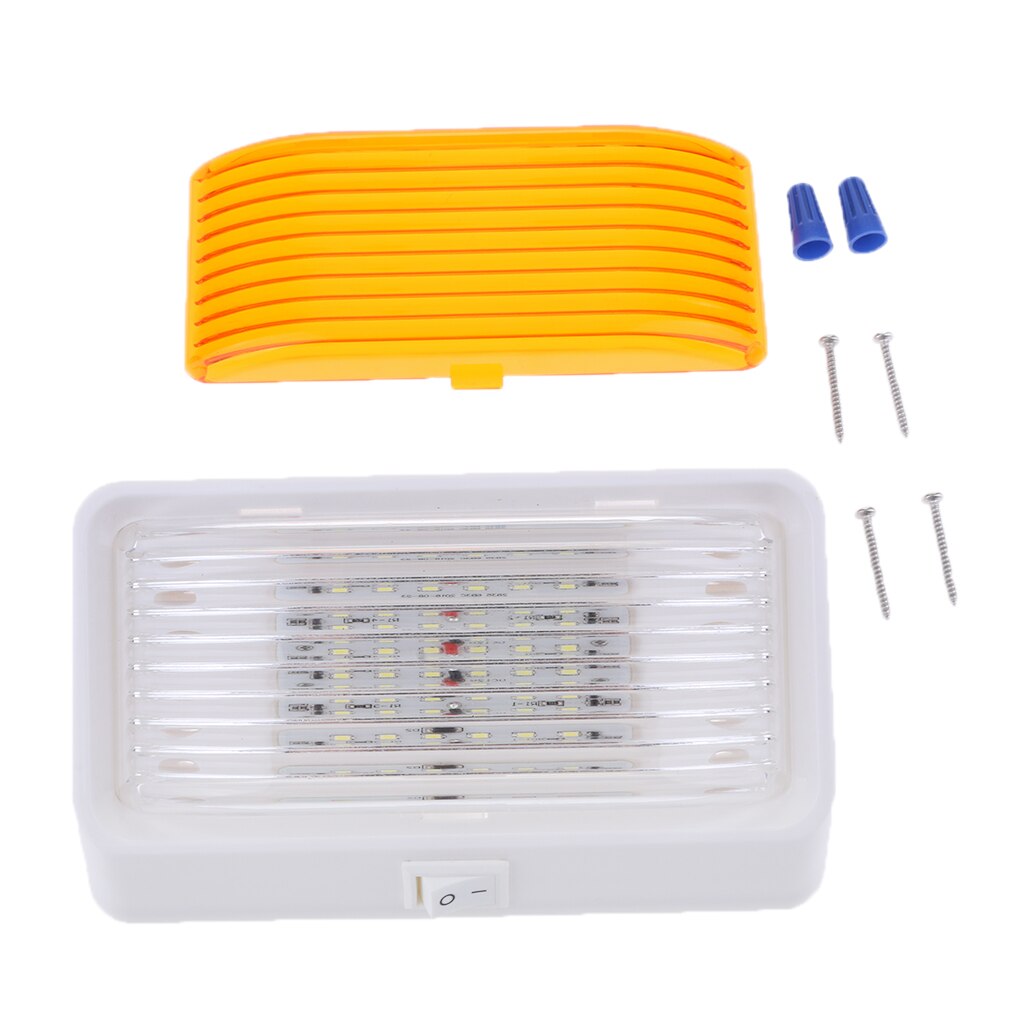 Led Rv Ovale Veranda Utility Licht Met Clear & Amber Lenzen 12V Voor Rv Kampeerders