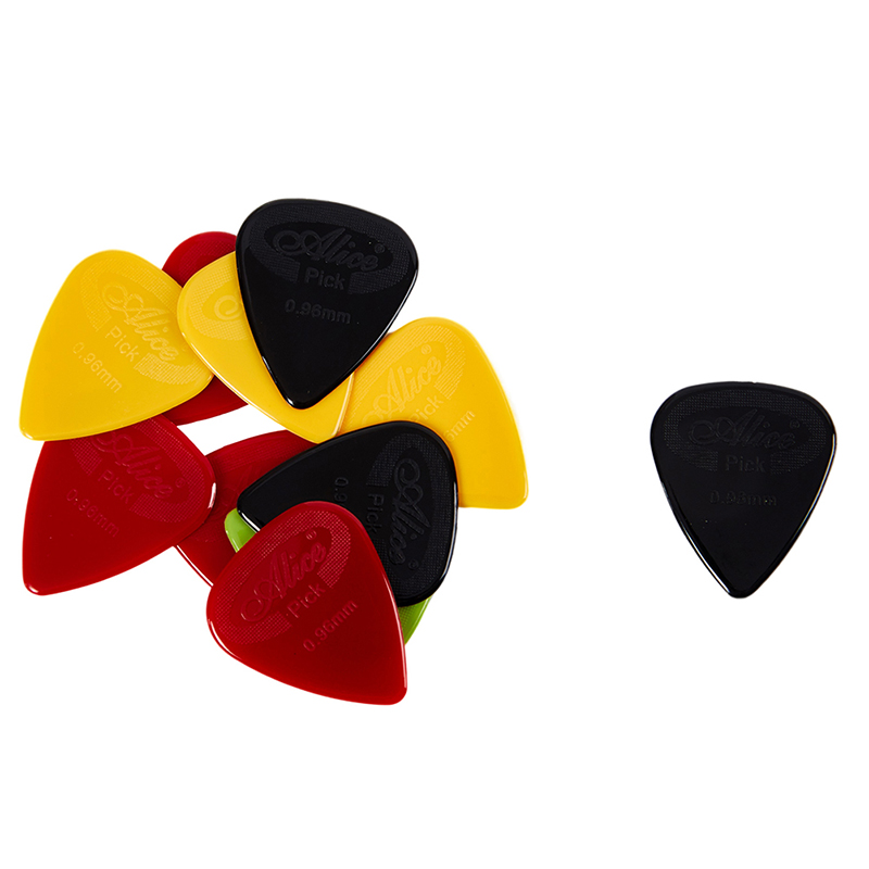 10 pièces Alice guitare médiator antidérapant noir blanc Nylon pour guitare électrique acoustique ukulélé accessoires: Gris clair