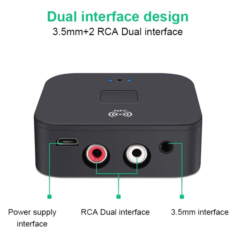 Bluetooth 5,0 receptor APTX le 3,5mm AUX RCA Jack adaptador inalámbrico Auto en/con micrófono Bluetooth 5,0, 4,2 o receptor
