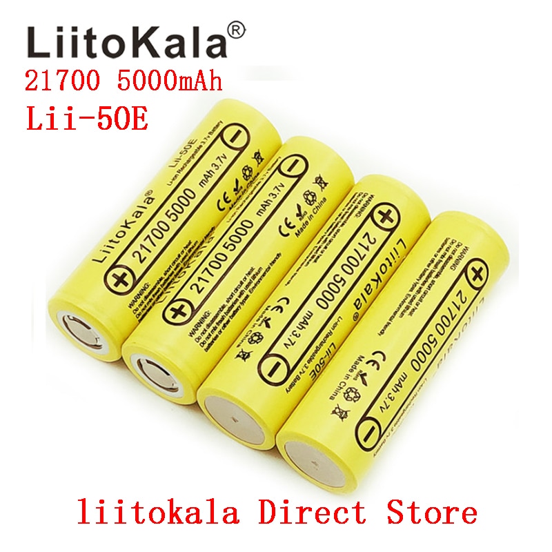LiitoKala 21700 4800 5000mA Ion Batterij 3.7V Ontlader 35A Power batterij E-tools batterij