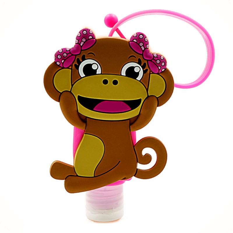 Cute Kids 30ml Empty Travel Bottle Hand Sanitizer Holder with Silicone Case Leak Proof Refillable Portable Containers