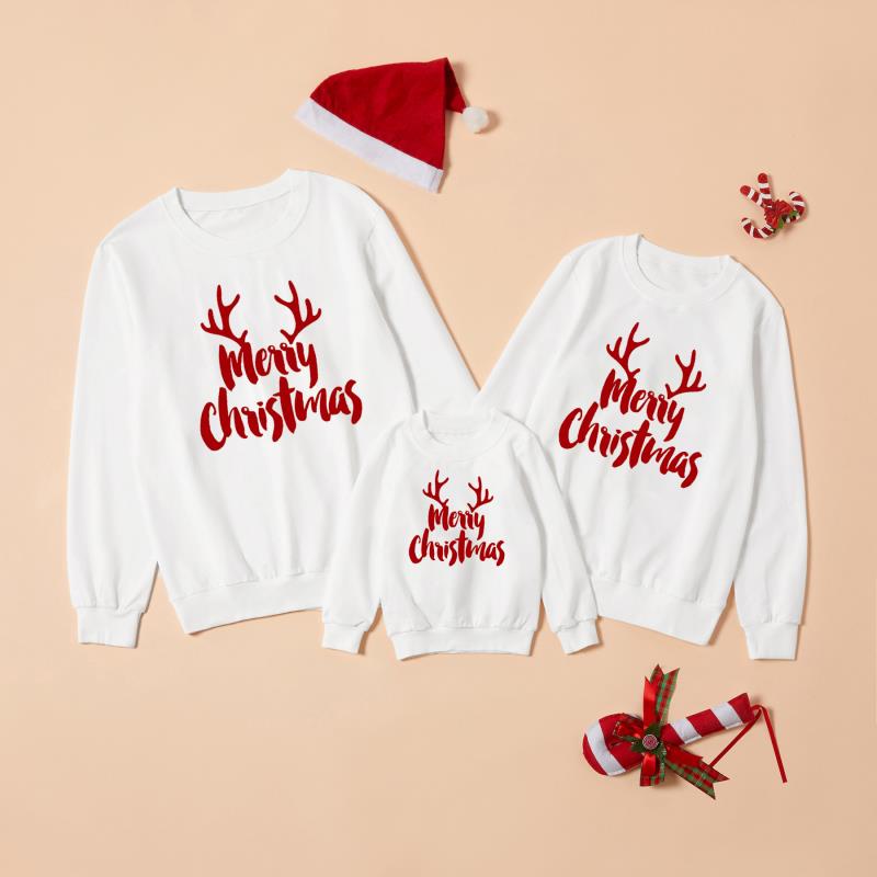 Year Family Matching Outfits Pajamas Christmas Sweater Family Parent-Child Sleepwear Christmas Family Look: momS