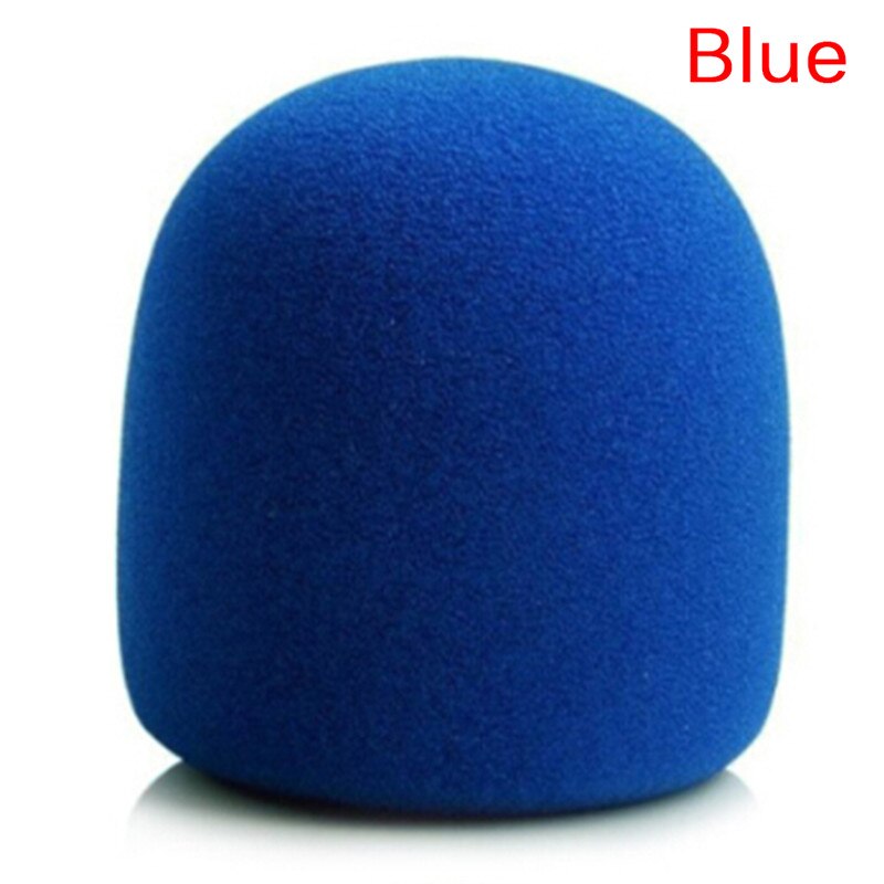 2 Stks/partij Handheld Microfoon Foam Mic Cover Professionele Studio Voorruit Beschermende Grill Shield Zachte Spons Microfoon Cap: Blauw