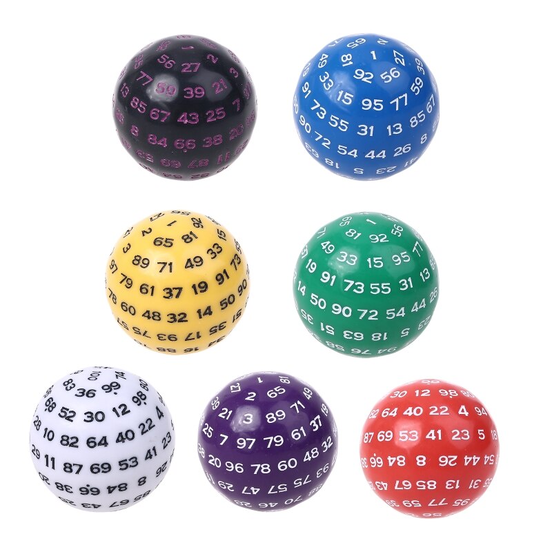 100 Sided Polyhedral Dice D100 Multi Sided Acrylic Dices for Table Board Role Playing Game Bar Pub Club Party
