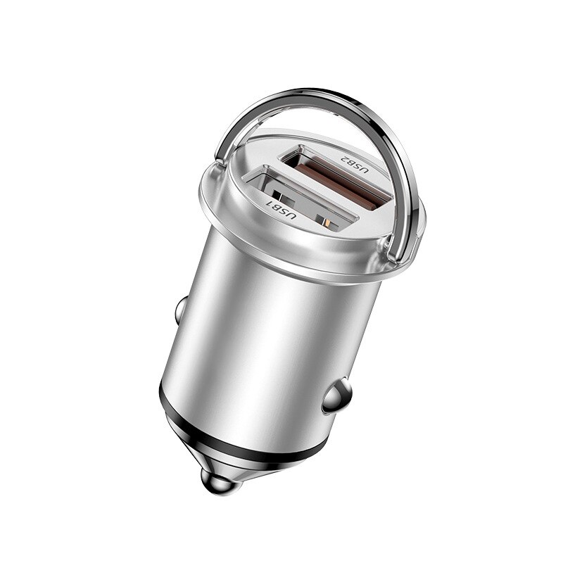 45W Usb Autolader Voor Magsafe Iphone 12 Quick Charge 4.0 3.0 Supercharge Scp Snelle Pd Usb C Draadloze opladen Auto Telefoon Oplader: Silver USB
