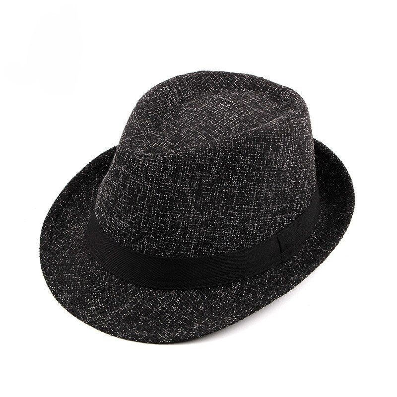 Wuaumx Herfst Winter Mannen Hoed Fedora Hoed Voor Man Vrouw Retro Bowler Hoeden Gentleman Jazz Caps Mannen fedora Pet: Black