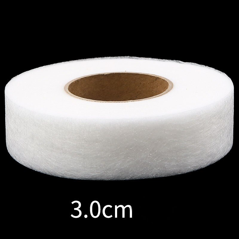 64Meters Black White Double-sided Interlining Adhesive Fabric Clothes Iron On Hem Tape Interlining Web DIY Sewing Accessories: 3cm  white