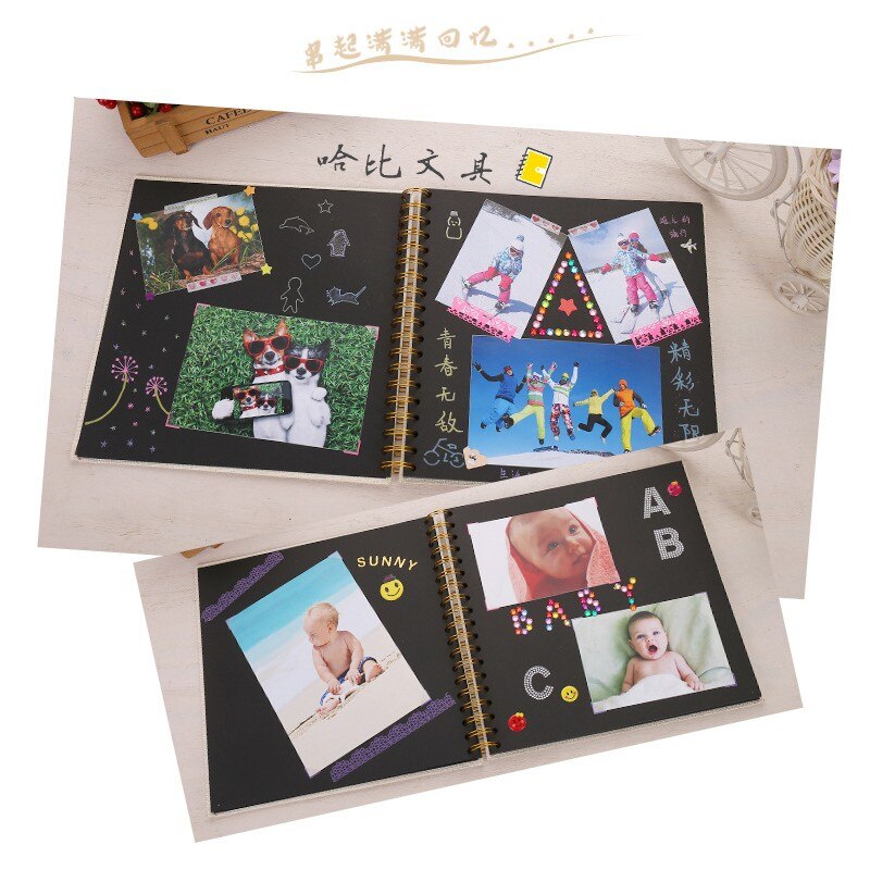 Przygoda album diy retro kraft scrapbooking pęta album luźnych liści album prezenty dla dzieci