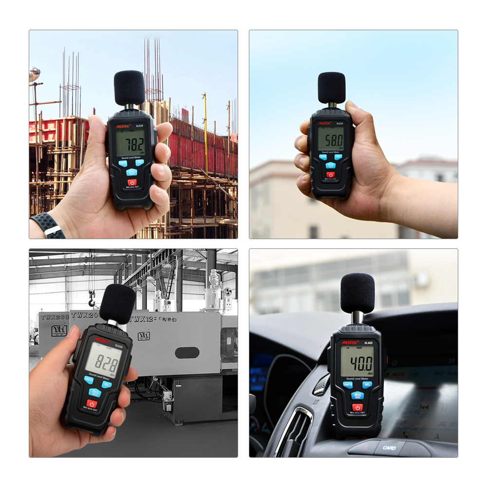 MESTEK Mini LCD indicateur de bruit numérique compteur de niveau sonore 35-135dB appareil de mesure du Volume sonore décibel testeur de surveillance