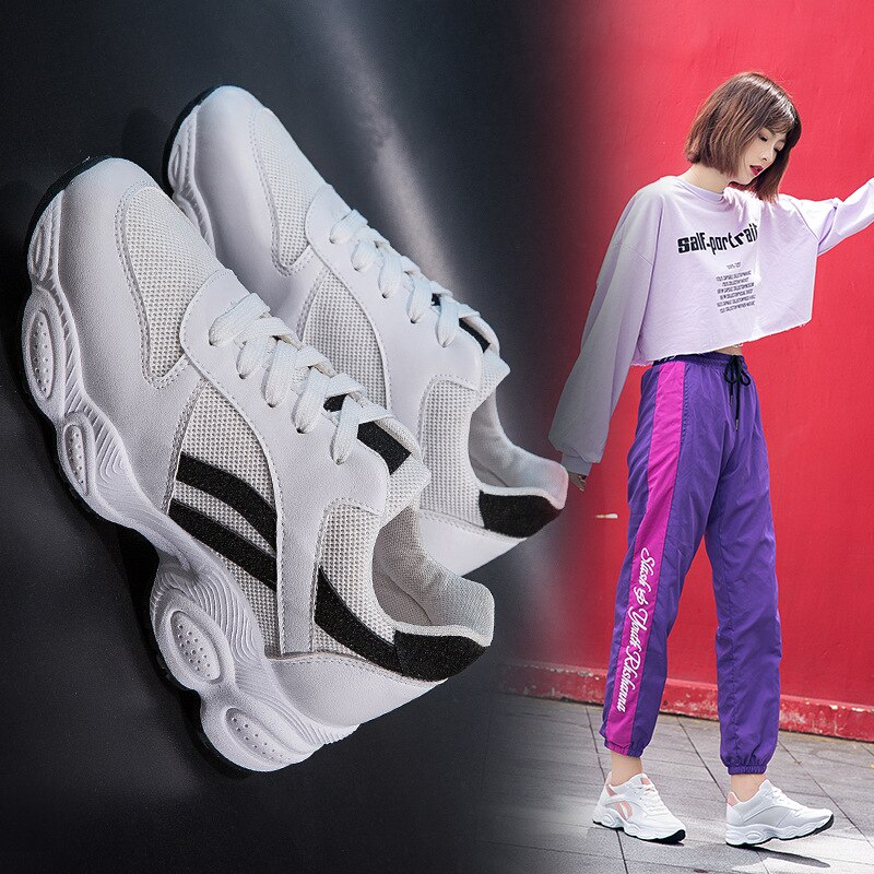 Sneakers Autumn Women Shoes Wild Ulzzang Harajuku Running Shoes Students Breathable White Sports Shoes Woman Jogging