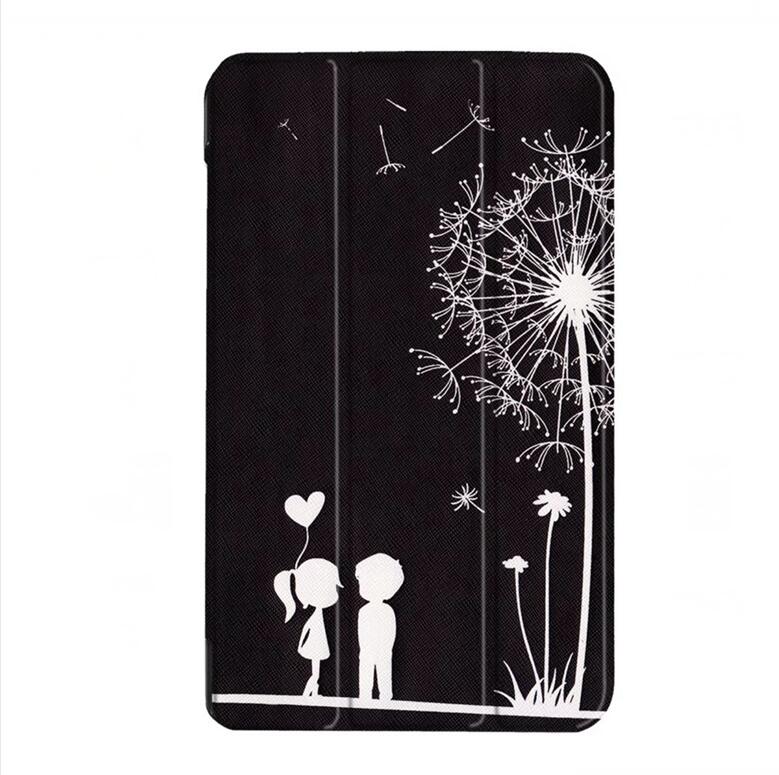 Magnetische standaard, slimme pu-leren hoes voor lenovo tab 4 8 tb-8504f/8504n/8504x 8.0 inch tablet, funda-hoes + gratis schermfolie + touchpen