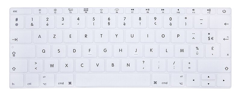 Französisch tastatur schutz Für macbook Retina 12 Profi13 EU-Geben Sie A1708 A1534 A1931 tastatur abdeckung Laptop zubehör Laptop Film: Weiß