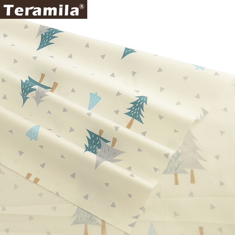 Teramila Telas arbres 100% coton sergé tissu mètre tissu bricolage à la main Patchwork courtepointes robe Tissus draps rideaux