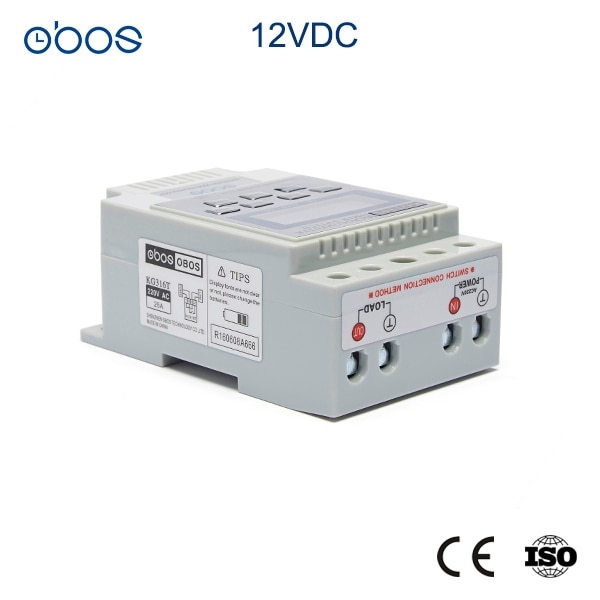 Timer switch 12v timer 12 volt digital tid switch 12v med 10 gånger på/av per dag tidsinställt område 1 min -168h