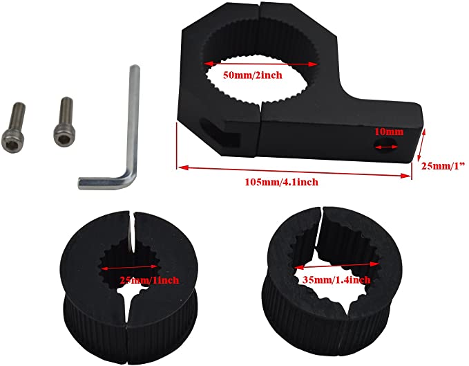 2PCS 1/1.4/2 inch Mounting Bracket Tube Clamp Roof Roll Cage Holder for LED HID Light Bar