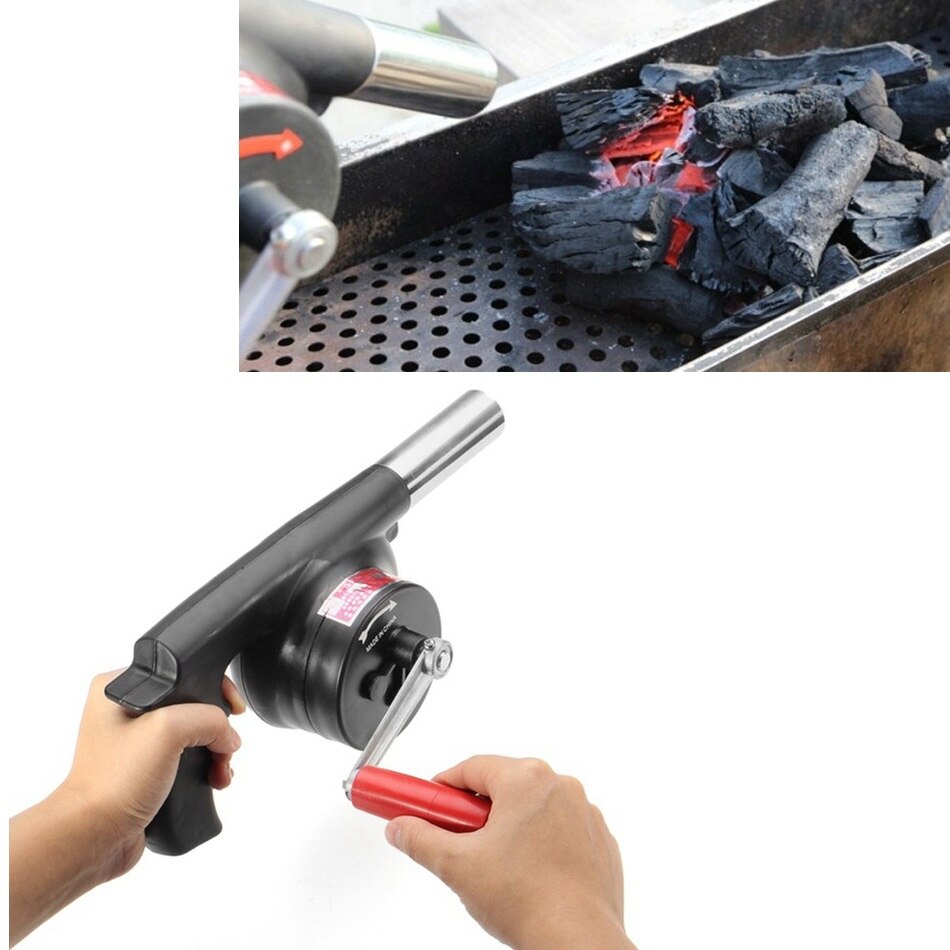 Outdoor Cooking BBQ Ventilator Air Blower Voor Barbecue Fire Bellows Hand Crank Tool voor Picknick Camping stove accessoires