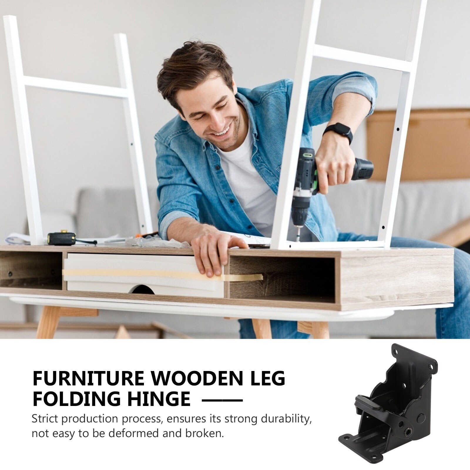 2pcs Furniture Spring Hinges Folding Hinges Home Table Leg Folding Hinges