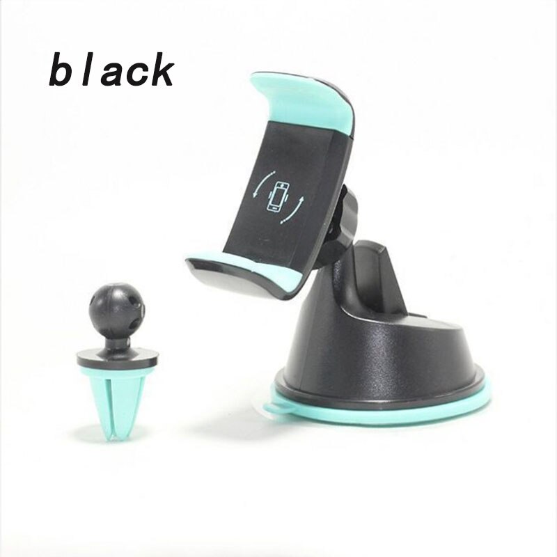 Car mobile phone stand car dashboard outlet multi-function universal rotary chuck clamp mobile phone stand: black