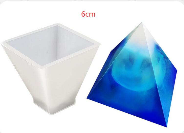 15CM Large Pyramid Resin Mold Big Pyramid Form For Candles Silicone Mold Epoxy Resin Mould Concrete Casting Cement Gypsum Form: 6cm pyramid